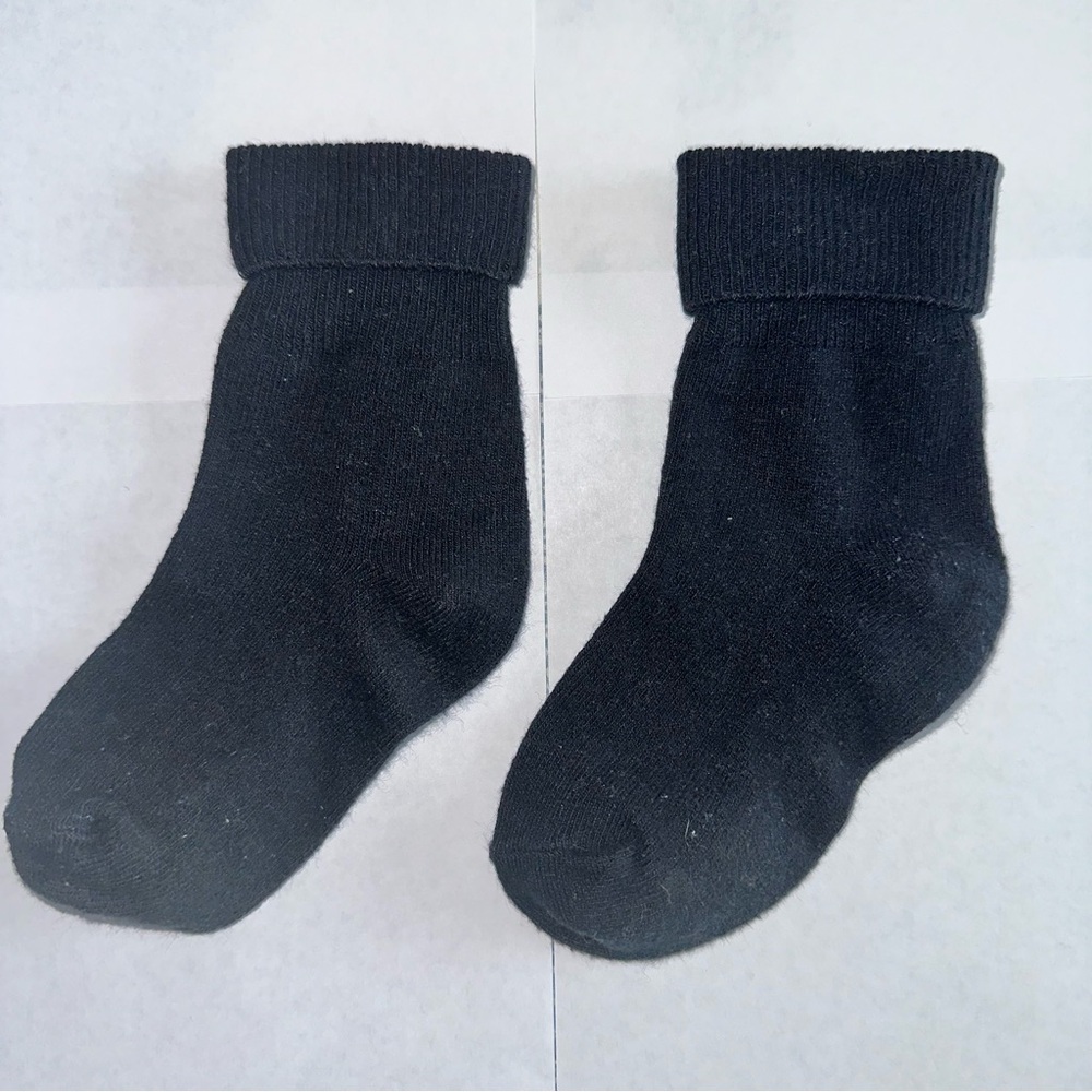 Black Knit Socks for a girl 6 y.o. worn maybe once with black outfit;
